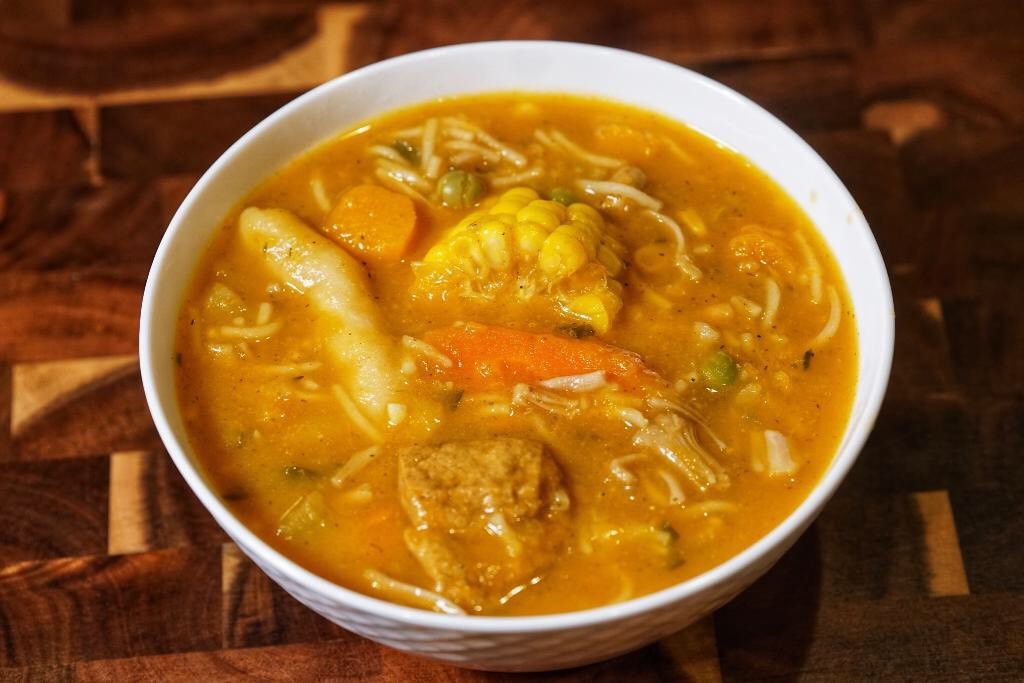 Caribbean Pumpkin Chick'n Soup