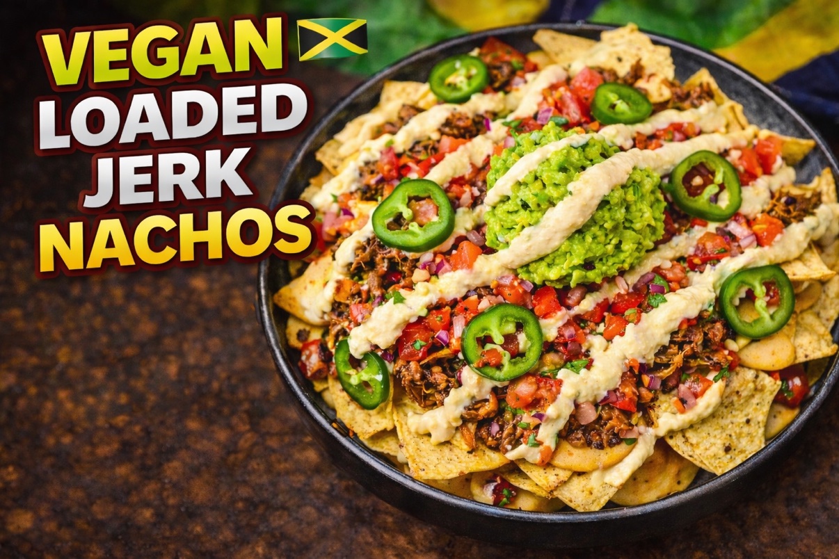 Vegan Jerk Nachos